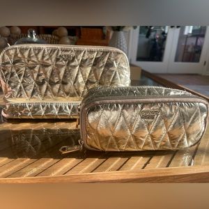 Victoria’s Secret Gold Cosmetic/Makeup Bags